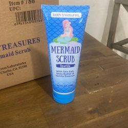 Bath Treasures Mermaid Scrub Sparkle With Sea Salt  Shea Butter And Vanilla Essence  2 For $10.00