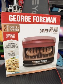 George Foreman 2-Serving Grill & Panini Press - New in Sealed Box