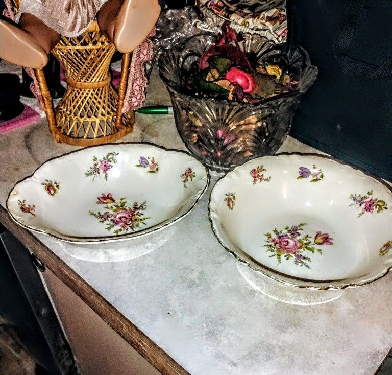 Antique Porcelain Serving Bowls
