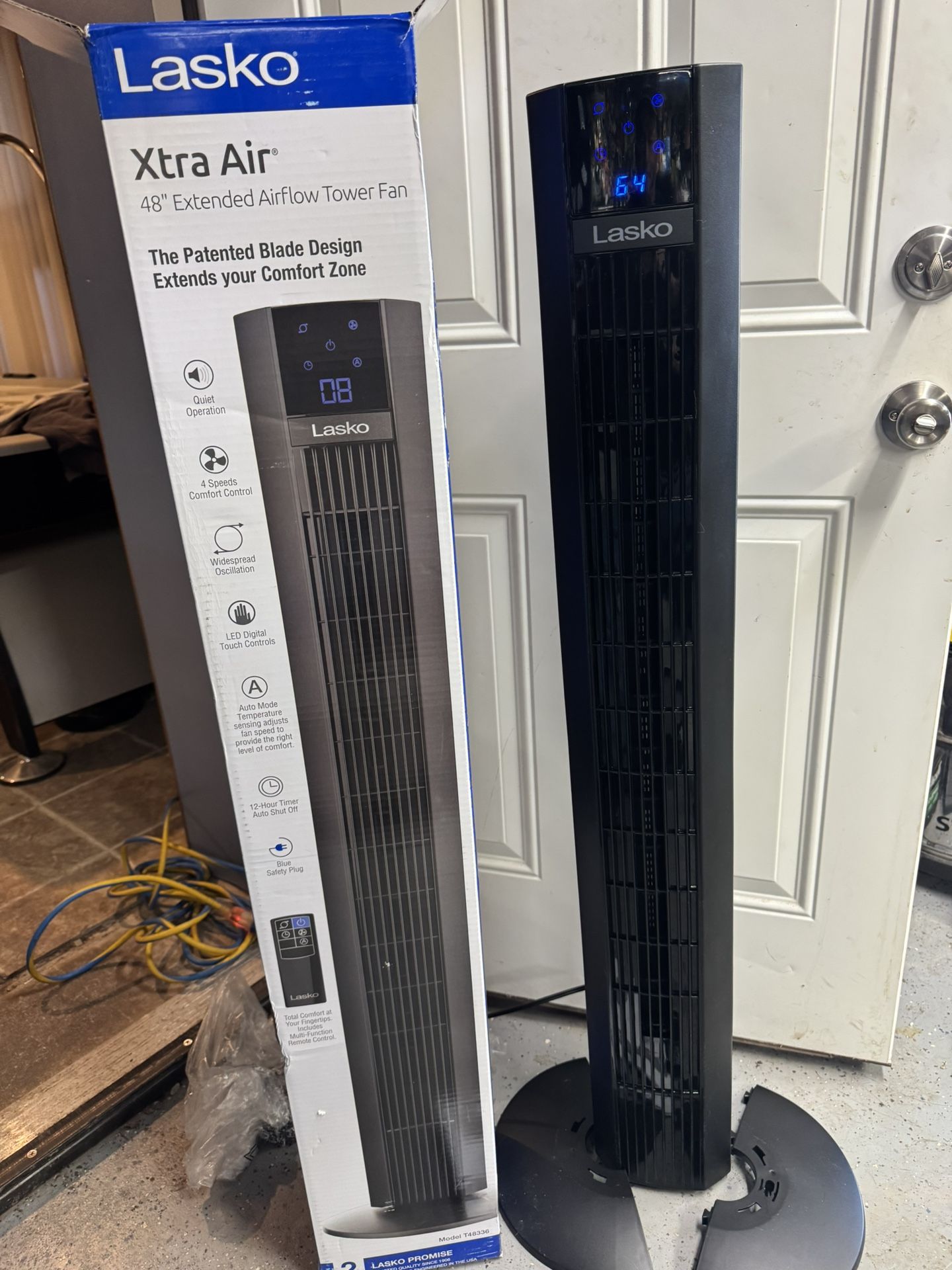 New Lasko Xtra Air 48” Tower Fan With Remote. Must Pickup