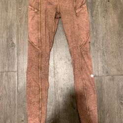 Lululemon Fast Free Tight II 25" Ice Dye *Non-Reflective Size 2 Brown