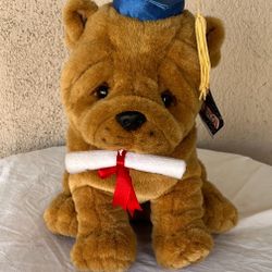 Stuffed Graduation Dog