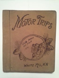 Vintage "Motor Trips" White Mtn NH Travel log Book