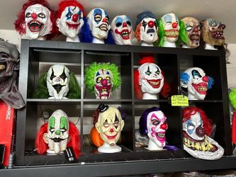 Halloween Masks, Many to choose from. Please ask for prices or come on by and take a look at whatβs available!