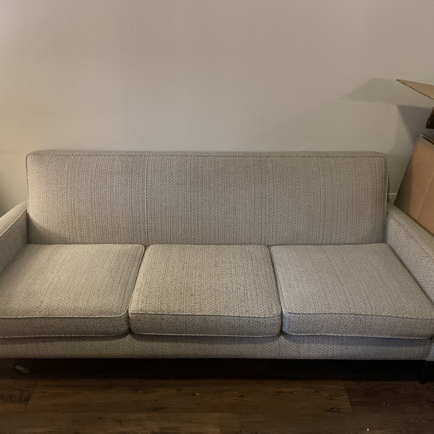 Sectional Couch Sofa Crate And Barrel Beige 84” Width