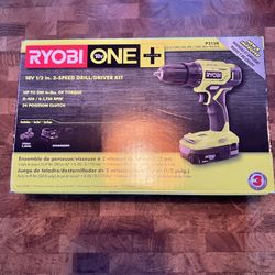 Ryobi one+ drill 18v cordless 1/2in. Drill/Driver Kit with (1) 1.5 Ah Battery and Charger
