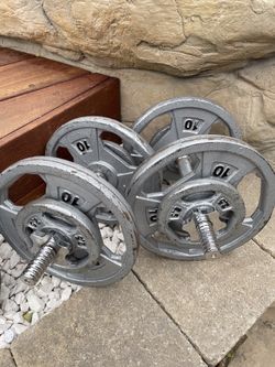 Dumbbells with weight (90lbs of weight with 2.5 pound dumbbell)