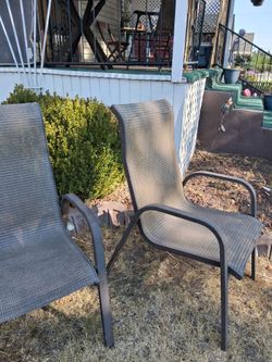 Metal chairs