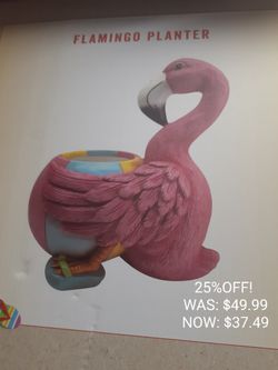 FLAMINGO PLANTER 