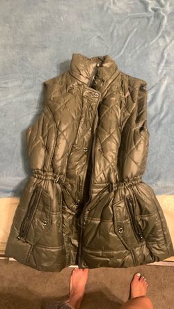 MK - Olive Green Quilted Puffer Vest