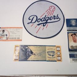Old Los Angeles Dodgers Ticket Stubs