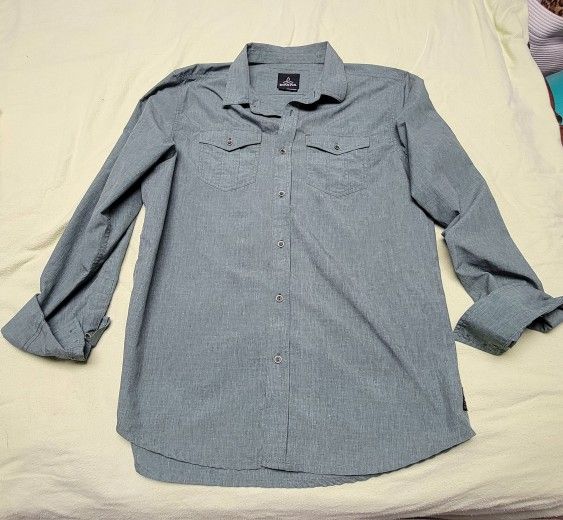 prAna Mens Green Button-Up π