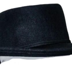 Universal Thread Women's Black Felt Wide Brim Fedora Adjustable New 