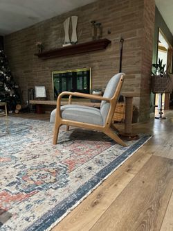 2 gray mid century modern chairs