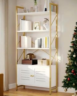 White gold cabinet shelf