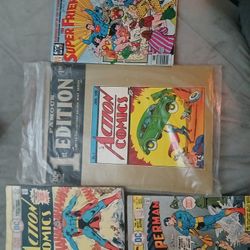 4 Old Super Man Magazines  1970s