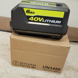 40V Lithium-Ion 6.0 Ah High Capacity Battery