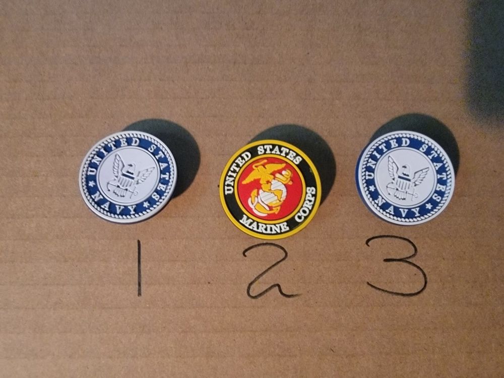 3 Navy & Marine Shoes Charms For Crocs Or Clogs