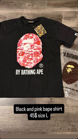 Black and pink bape shirt size large