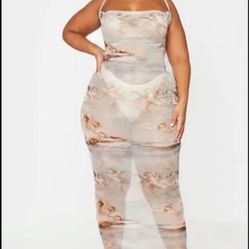 Pretty Little Thing Mesh Midi Dress