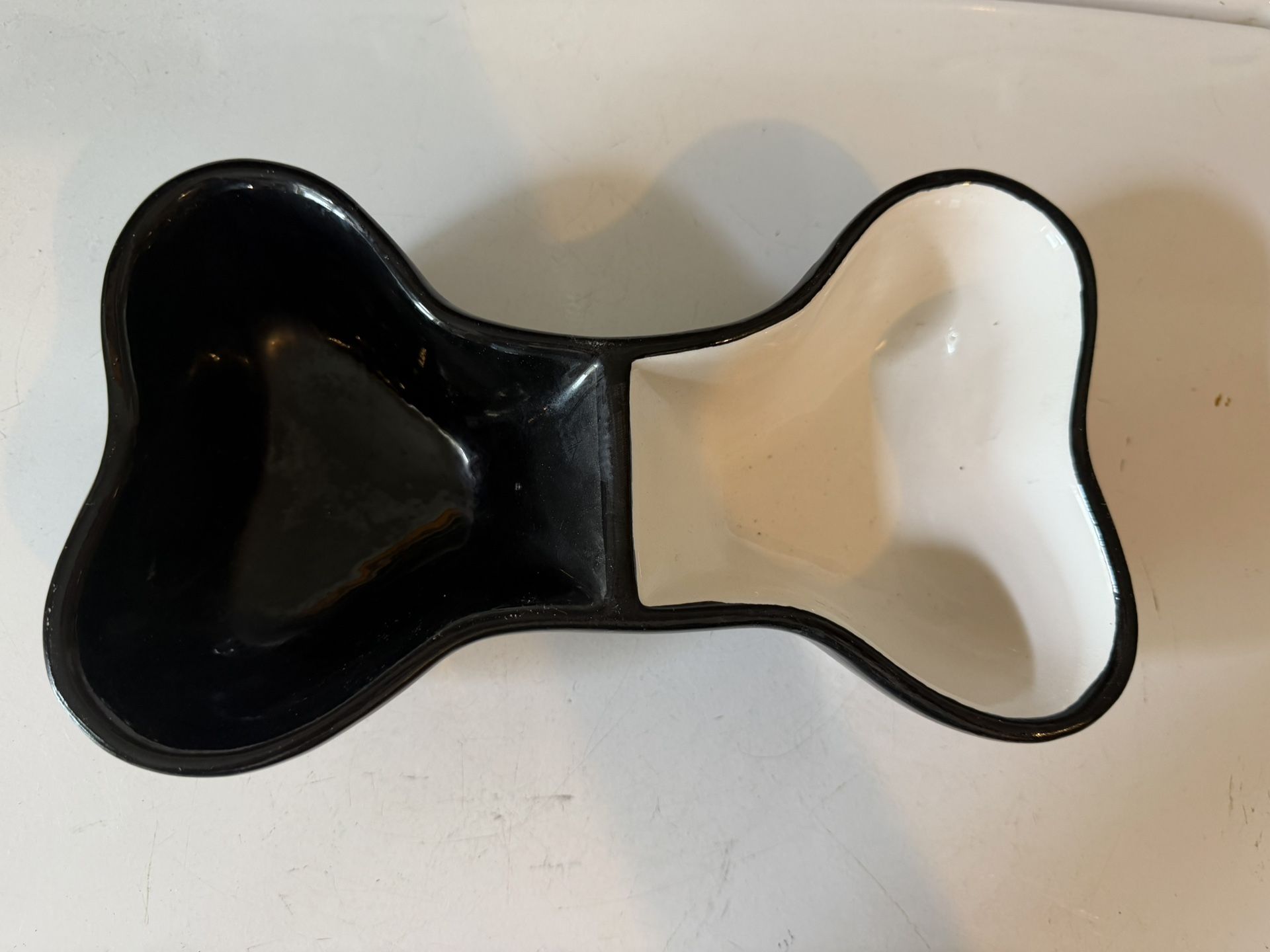 New Ceramic Dog Bone Feeding Dish