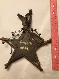 Holiday Tin & wood star
