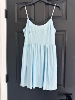 Light Blue Spaghetti Strap Mini Dress