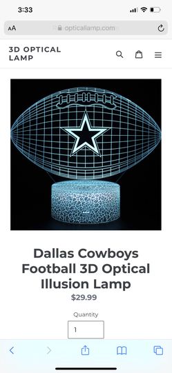 Dallas Cowboys Football 3D Optical Illusion Lamp