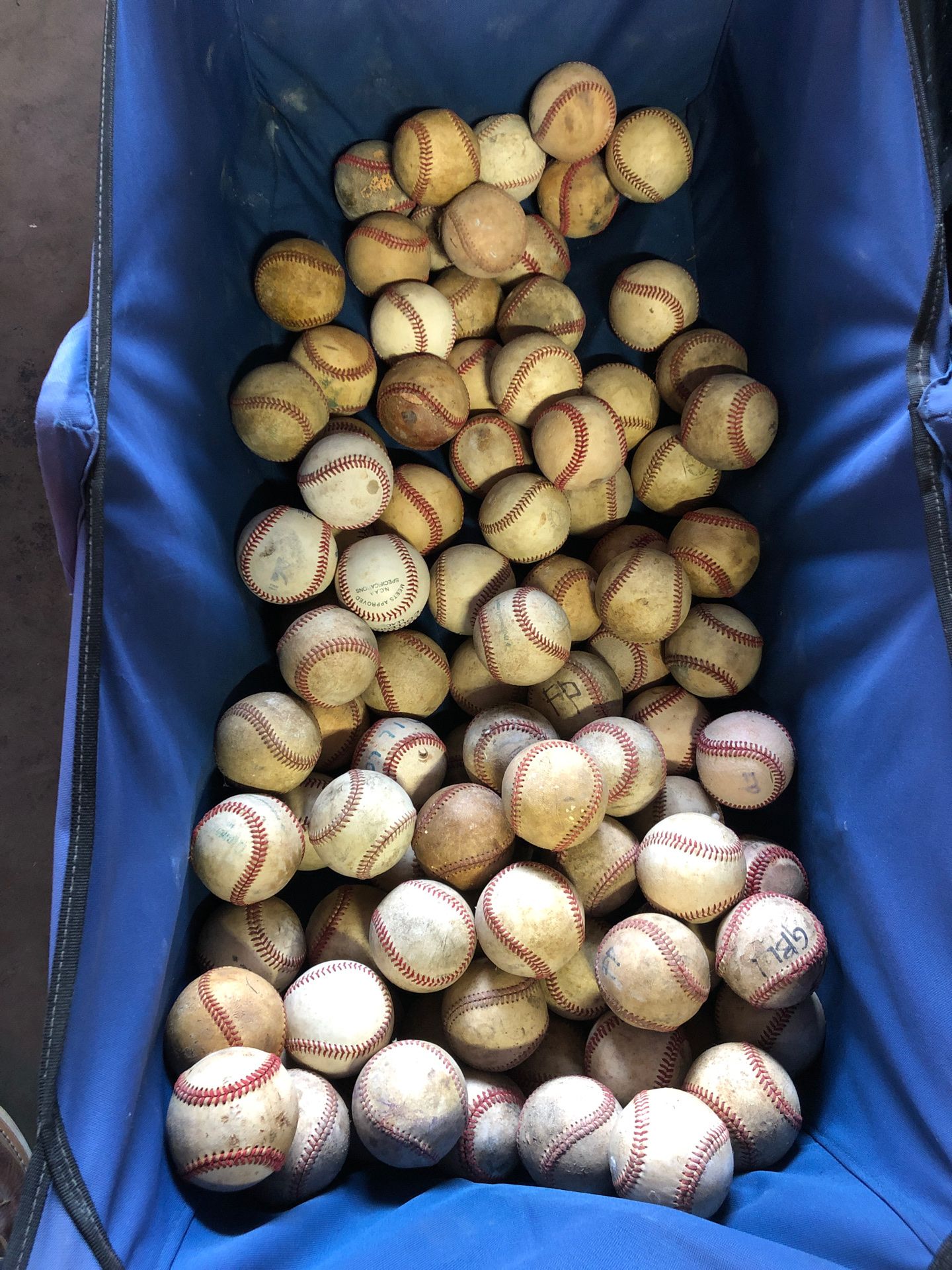 100 used leather baseballs great for batting practice