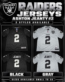 Las Vegas Raiders #2 Ashton Jeanty NFL Jerseys