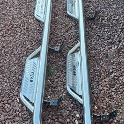 Chevy GMC Nerf Bars Side Step Stainless Steel Quad Cab