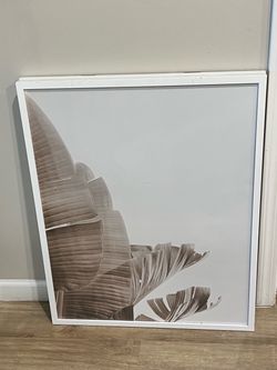 Framed Tropical Leaf Wall Art Print twin set