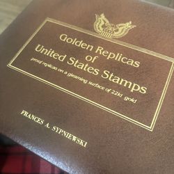 Golden Replicas Of United States Stamps 1980 To 1981 And One From 1983