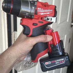Milwaukee M12 Fuel 1/2” Hammer Drill And Battery XC 4.0 Brand New 