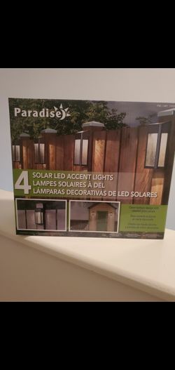 Solar LED Accent Lights 4pk For Decks, Patios, Walkways. New In Box