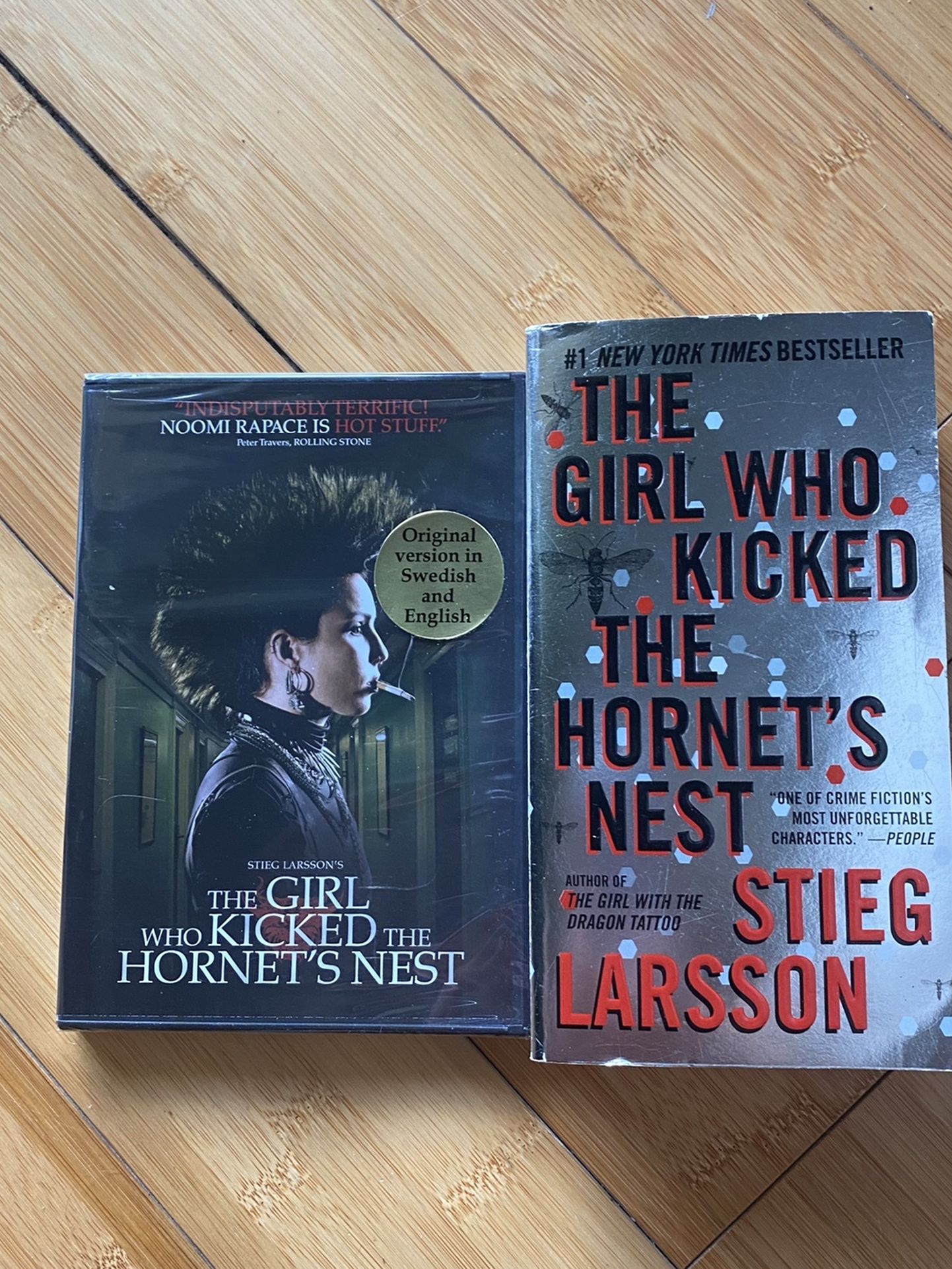 Stieg Larsson The Girl Who Kicked The Hornets Nest Novel + DVD