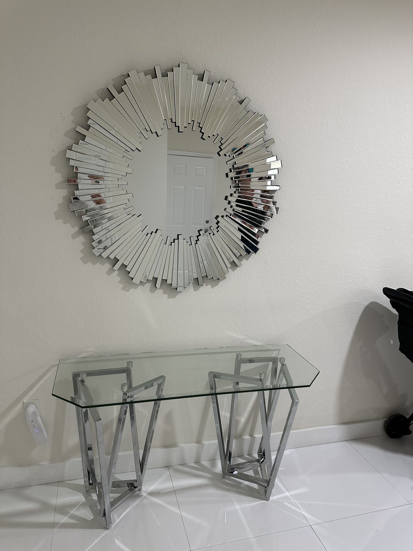 Wall Mirror And Entryway/Console Table