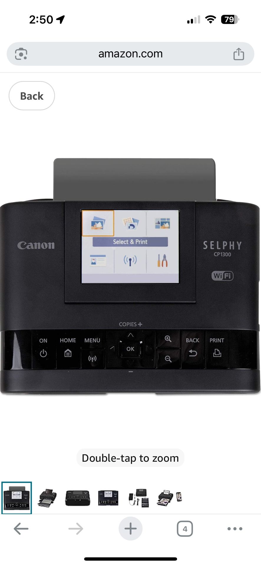 Photo printer (Canon Selphy 1300, paper & ink)