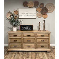 Faux Wood Dresser/ Pottery Barn Inspired/ Buffet / Sideboard/ Cottage / Shabby chic