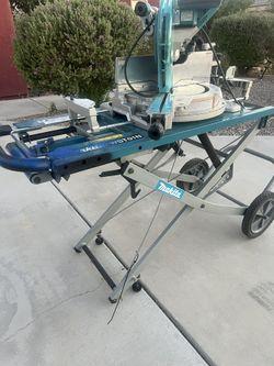 Makita 12 Inch Dual Bevel Sliding Compound Chop Saw With Rising Base Stand