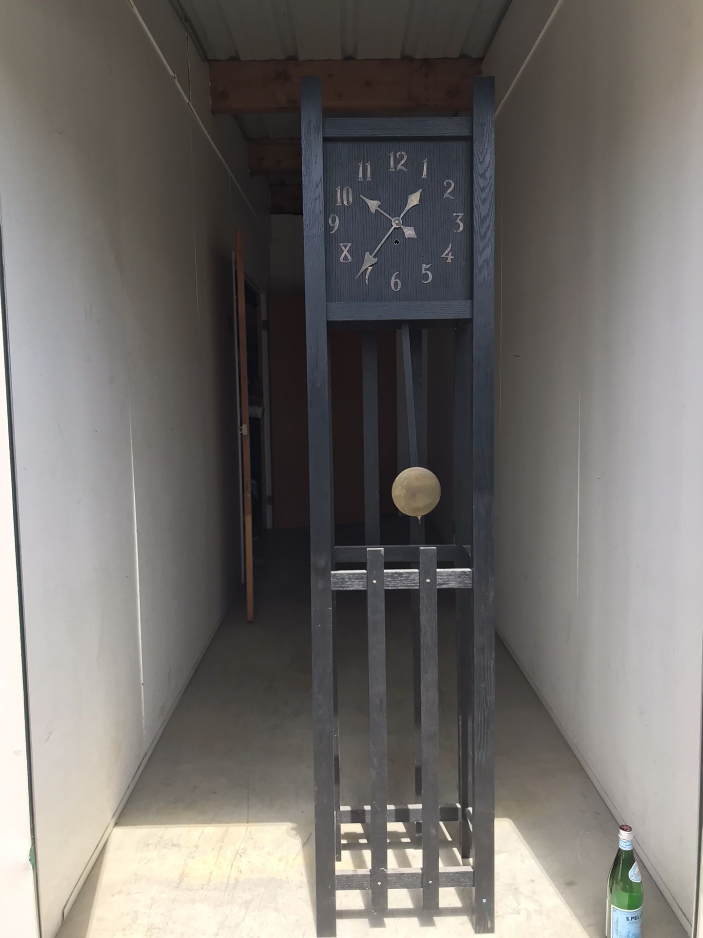 Vintage Antique Mission Tall Grandfather Clock Oak Mechanical Wind Up Art Deco Chicago