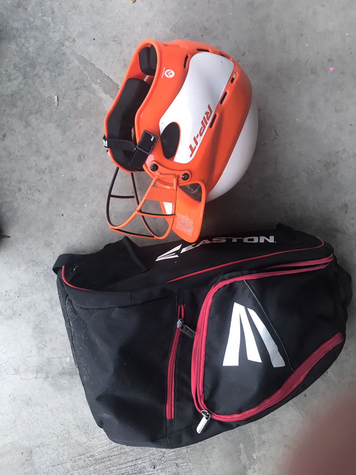 Easton Sports Heavy Duty Backpack With Batting Helmet Large Everything Goes For $40