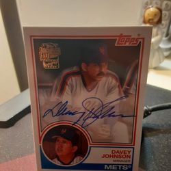 Davey Johnson Auto Card