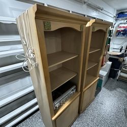 Bookcases (Pair) with doors
