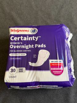 Unopened Women’s Overnight Pads by Walgreens (10packages) - Need To Sell Today