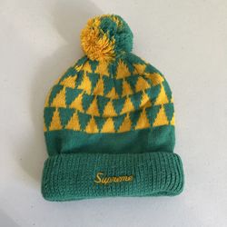 Supreme Vintage Green Yellow Beanie 100% AUTHENTIC 