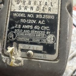 Craftsman orbital sander,  Vintage 