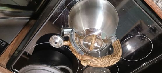 Designer Wood Handled Stainless Steel Teapot