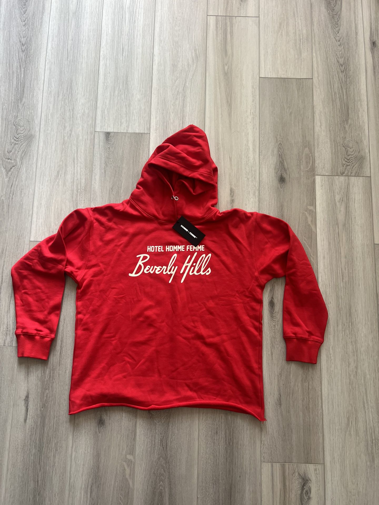 Hotel Homme Femme Red Cropped Hoodie