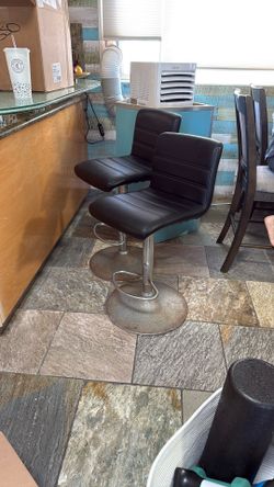 Two Adjustable Barstools